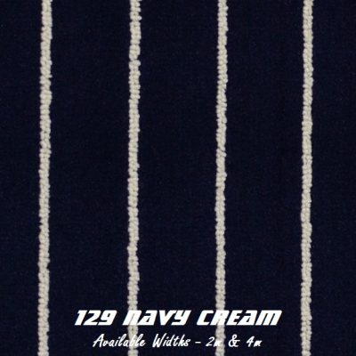 Marine Carpet NAVY CREAM - 2 Meter Wide
